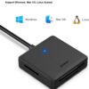 Memory Card Reader, BENFEI 4in1 USB 3.0 and USB-C to SD Micro SD MS CF Card Reader Adapter, 4 Cards Simultaneously Read and Write, Compatible with iPhone 15 Series, MacBook Pro/Air 2023, and More - Image 4